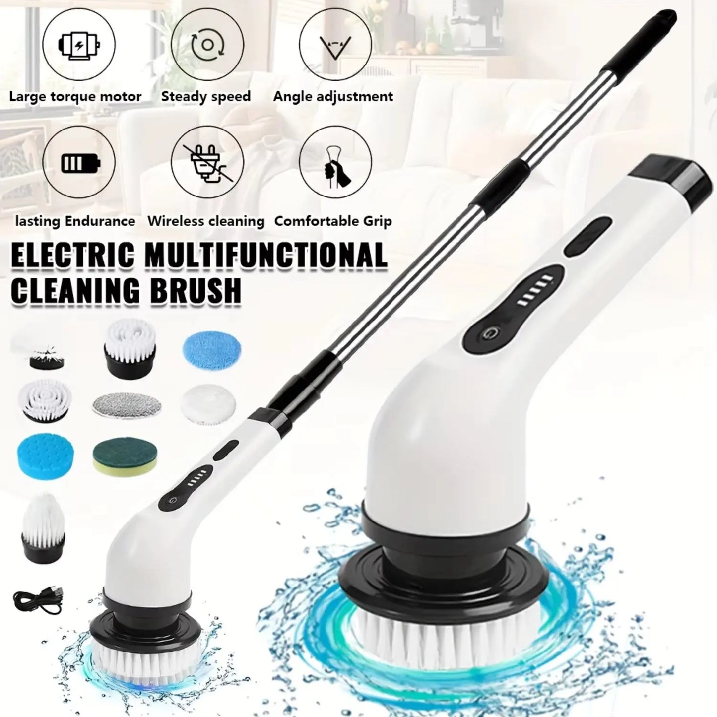 9-in-1 Effortless Deep Clean Scrubber
